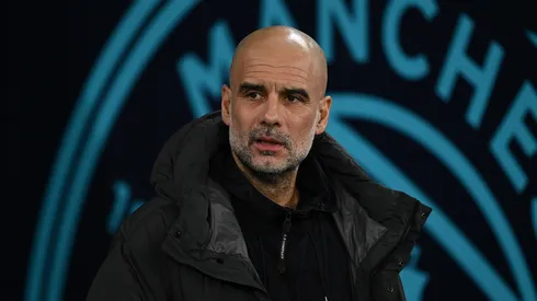 O técnico do Manchester City, Pep Guardiola, durante a partida da Premier League entre Manchester City e Nottingham Forest no Etihad Stadium em 4 de março de 2026 em Manchester, Inglaterra. (Foto de Gareth Copley/Getty Images)