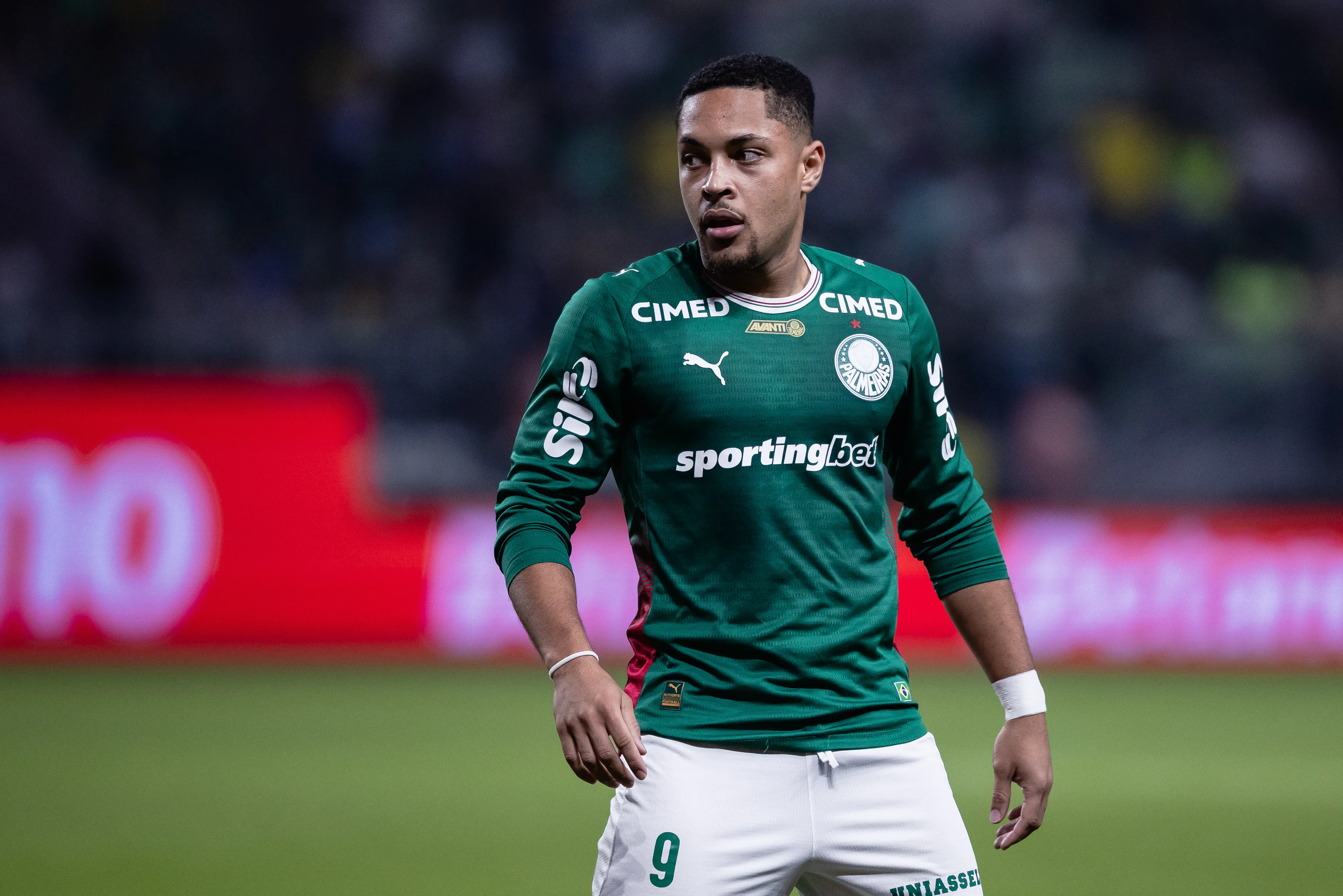 SP – SAO PAULO – 18/03/2026 – BRASILEIRO A 2026, PALMEIRAS X BOTAFOGO – Vitor Roque jogador do Palmeiras durante partida contra o Botafogo no estadio Arena Allianz Parque pelo campeonato Brasileiro A 2026. Foto: Ettore Chiereguini/AGIF