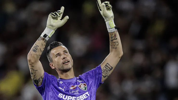 Fábio jogador do Fluminense comemora classificação para a final do Carioca durante partida contra o Vasco no estádio Maracanã pelo campeonato Carioca 2026. Foto: Andre Mourao/AGIF