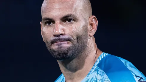 Weverton goleiro do Grêmio durante partida contra o Palmeiras no estádio Arena Barueri pelo campeonato Brasileiro A 2026. Foto: Ettore Chiereguini/AGIF