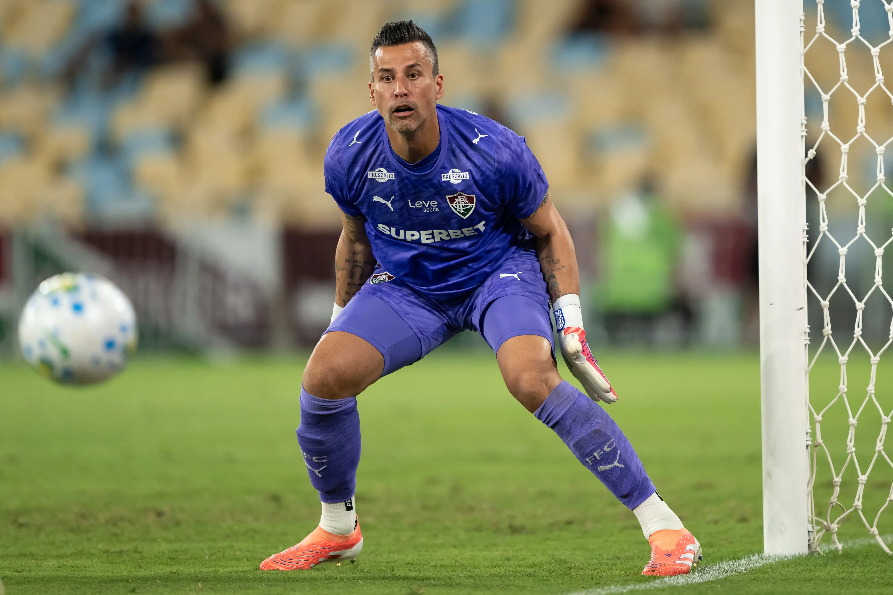 RJ – RIO DE JANEIRO – 21/03/2026 – BRASILEIRO A 2026, FLUMINENSE X ATLETICO-MG – Fabio goleiro do Fluminense durante partida contra o Atletico-MG no estadio Maracana pelo campeonato Brasileiro A 2026. Foto: Jorge Rodrigues/AGIF