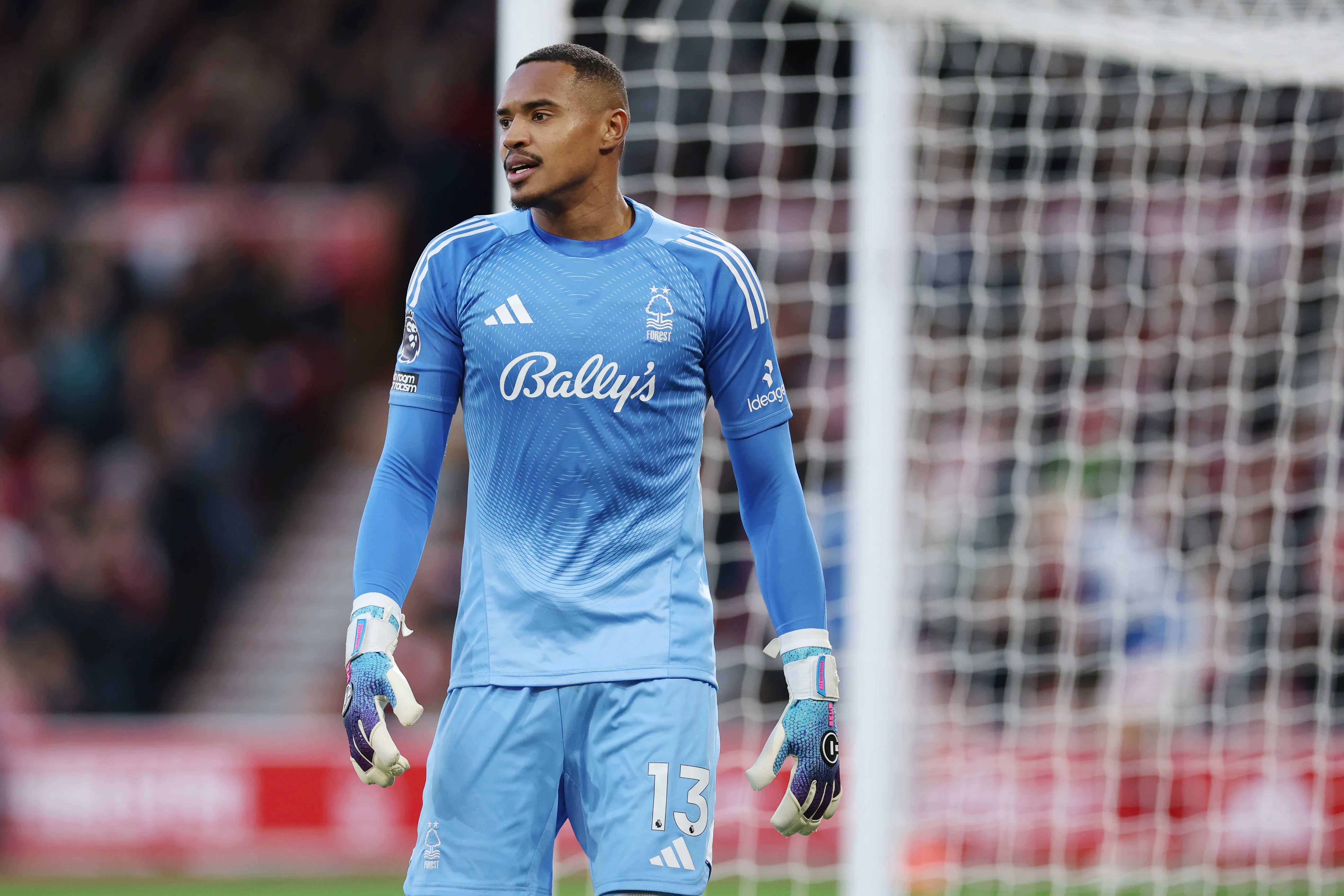NOTTINGHAM, ENGLAND – DECEMBER 14: John of Forest in action during the Premier League match between Nottingham Forest and Tottenham Hotspur at City Ground on December 14, 2025 in Nottingham, England. (Photo by Michael Regan/Getty Images)