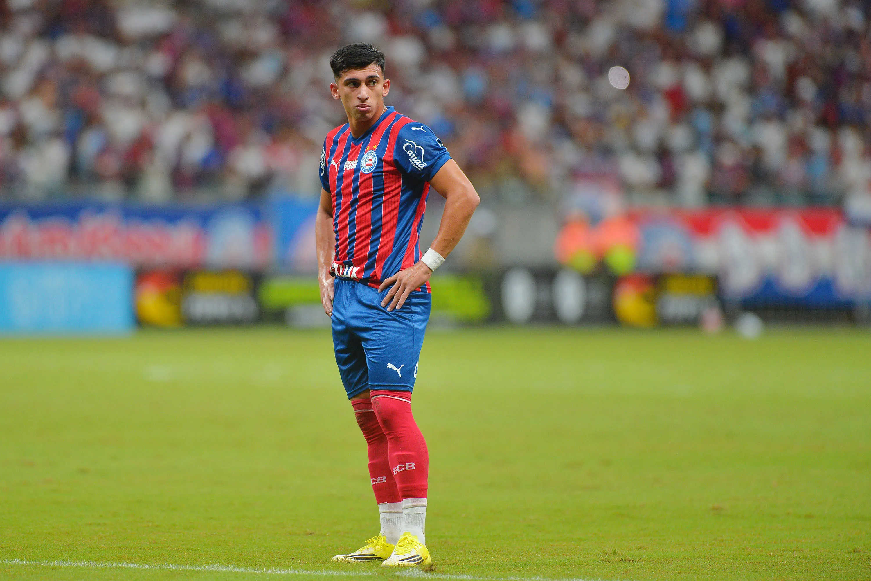 BA – SALVADOR – 07/03/2026 – BAIANO 2026, BAHIA X VITORIA – Sanabria jogador do Bahia durante partida contra o Vitoria no estadio Fonte Nova pelo campeonato Baiano 2026. Foto: Walmir Cirne/AGIF
