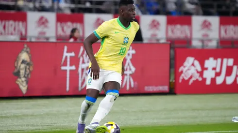 CHOFU, JAPAN - OCTOBER 14: Luiz Henrique of Brazil in action during the international friendly match between Japan and Brazil at Tokyo Stadium on October 14, 2025 in Chofu, Tokyo, Japan. (Photo by Koji Watanabe/Getty Images)