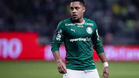 Vitor Roque, atacante do Palmeiras. Foto: Ettore Chiereguini/AGIF