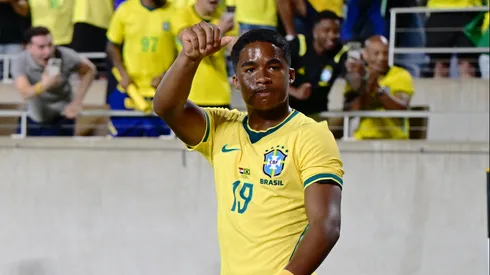 Endrick em amistoso contra a Croácia. Foto: Julio Aguilar/Getty Images