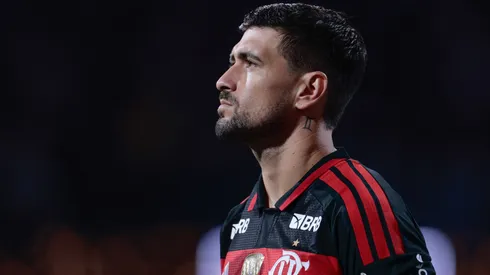 Arrascaeta jogador do Flamengo durante partida contra o Corinthians no estadio Arena Corinthians pelo campeonato Brasileiro A 2026. Foto: Marcello Zambrana/AGIF