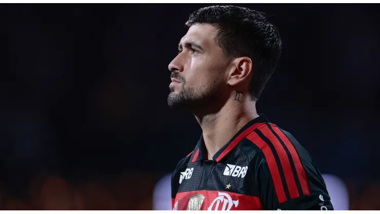 Arrascaeta jogador do Flamengo durante partida contra o Corinthians no estadio Arena Corinthians pelo campeonato Brasileiro A 2026. Foto: Marcello Zambrana/AGIF