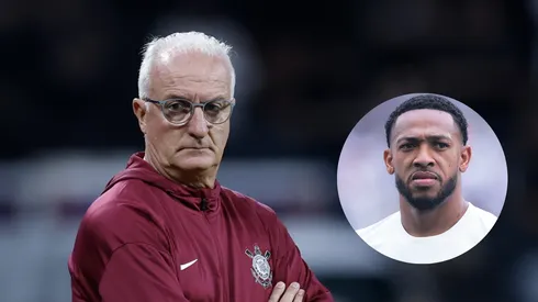 Dorival Júnior técnico do Corinthians e José Martínez ex-jogador do Corinthians. Foto: Marcello Zambrana e Ettore Chiereguini/AGIF