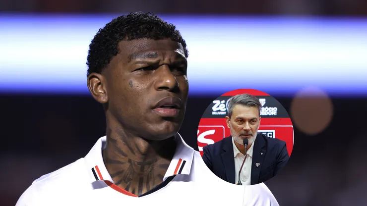 Arboleda jogador do São Paulo durante partida contra o Bragantino/ Rui Costa, diretor, em coletiva (Imagem: Marcello Zambrana/AGIF/Rubens Chiri / São Paulo)