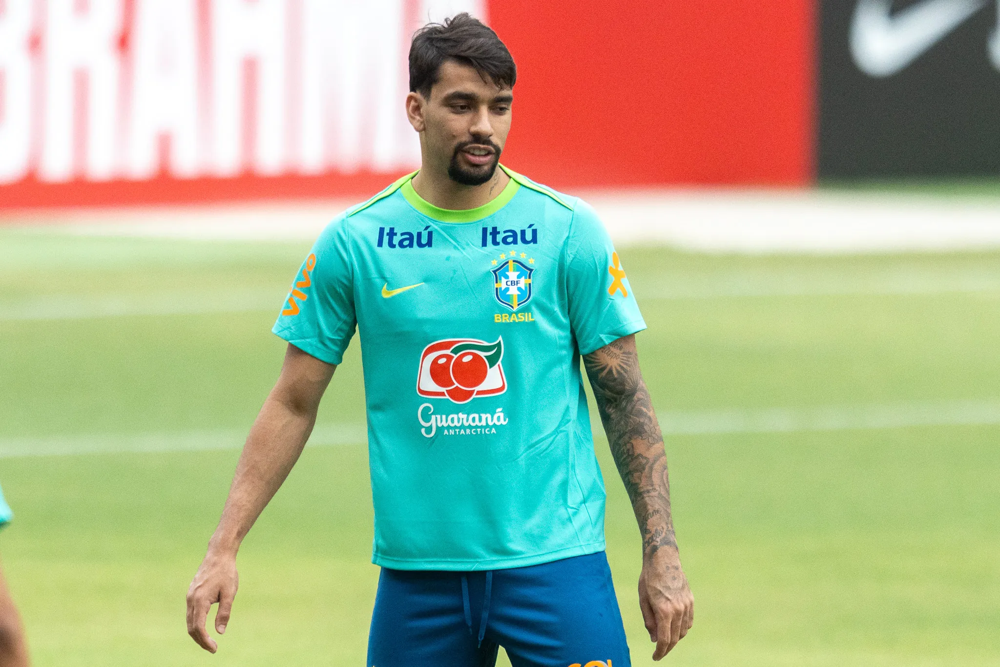 Paquetá durante treinamento da Seleção Brasileira. Foto: Fernando Torres/AGIF