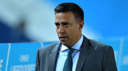 César Farias, técnico da LDU. Foto: Marcelo Endelli/Getty Images