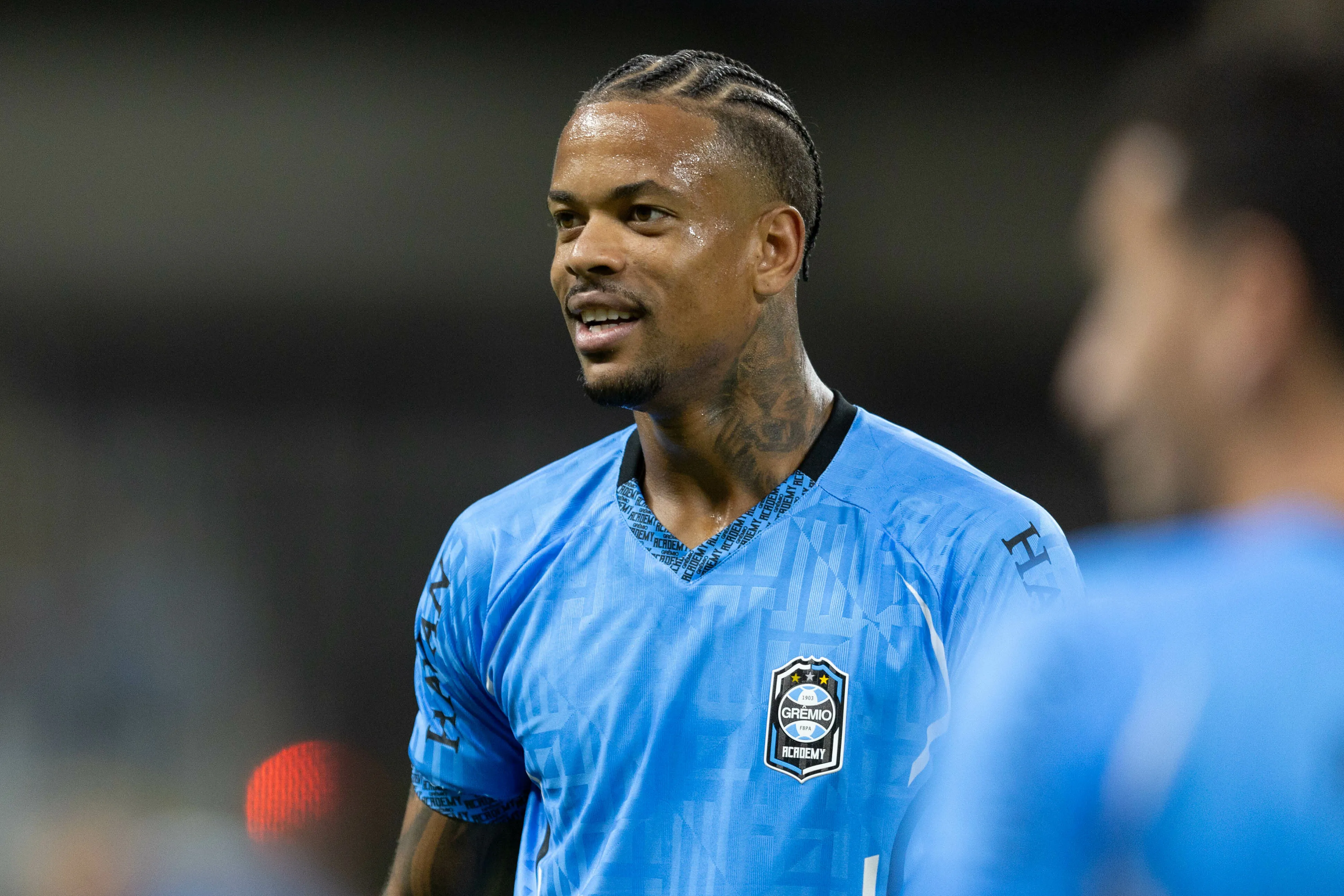 RS – PORTO ALEGRE – 12/03/2026 – BRASILEIRO A 2026, GREMIO X BRAGANTINO – Caio Paulista jogador do Gremio durante partida contra o Bragantino no estadio Arena do Gremio pelo campeonato Brasileiro A 2026. Foto: Liamara Polli/AGIF