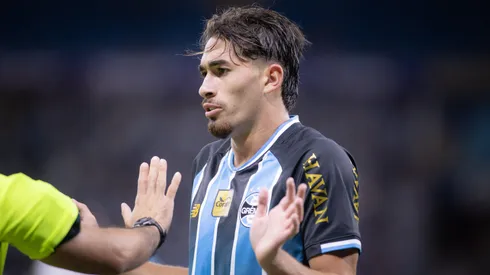 Pedro Gabriel jogador do Gremio durante partida contra o Remo no estadio Arena do Gremio pelo campeonato Brasileiro A 2026.