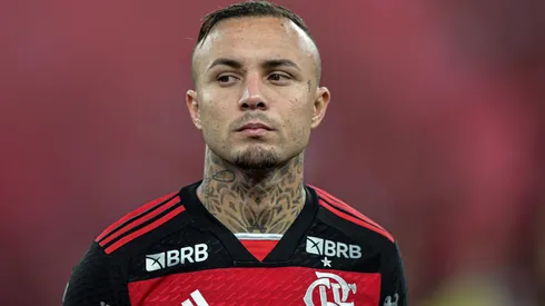 Everton Cebolinha jogador do Flamengo durante partida contra o Palmeiras no estadio Maracana pelo campeonato Brasileiro A 2024.