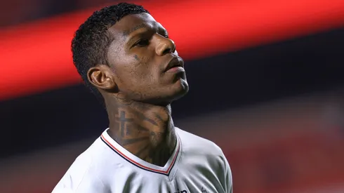 Arboleda jogador do São Paulo durante partida contra o Athletico-PR no estádio Morumbi pelo campeonato Copa Do Brasil 2025. Foto: Marcello Zambrana/AGIF