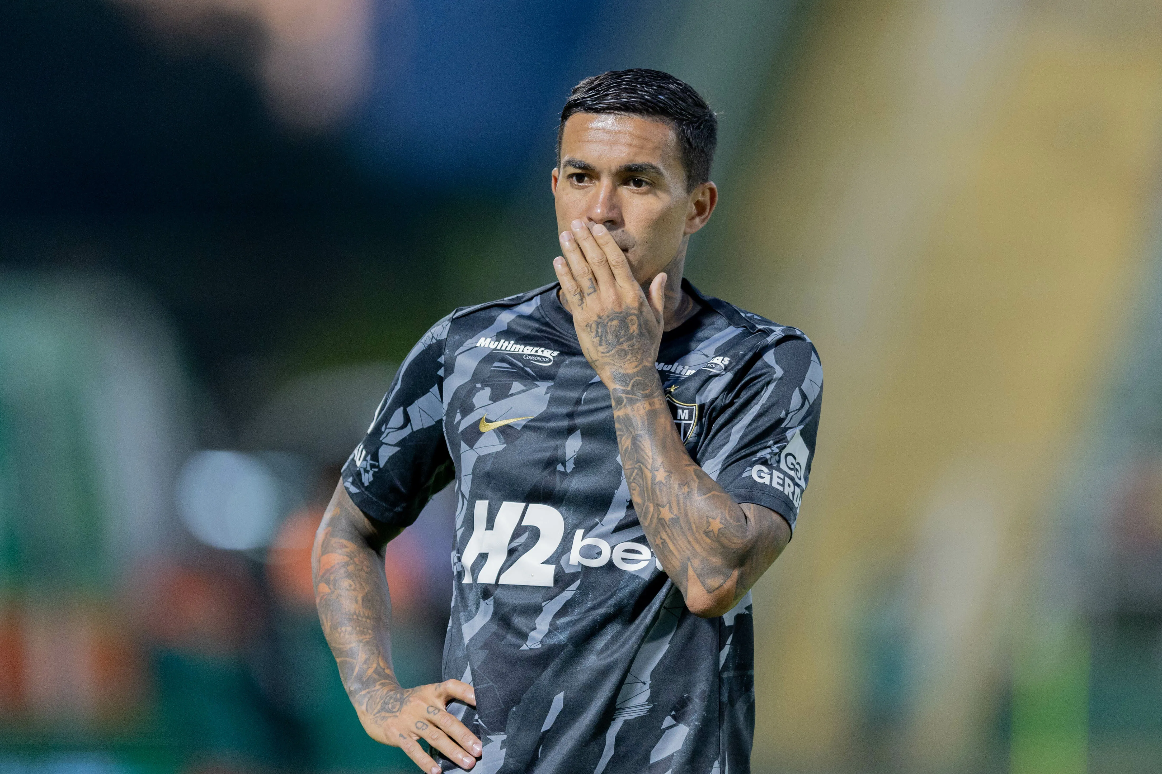 SC – CHAPECO – 02/04/2026 – BRASILEIRO A 2026, CHAPECOENSE X ATLETICO-MG – Dudu jogador do Atletico-MG durante partida contra o Chapecoense no estadio Arena Conda pelo campeonato Brasileiro A 2026. Foto: Liamara Polli/AGIF