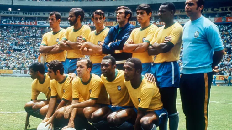 Jogadores da Seleção Brasileira durante a Copa de 1970, no México. Foto: Reprodução/FIFA