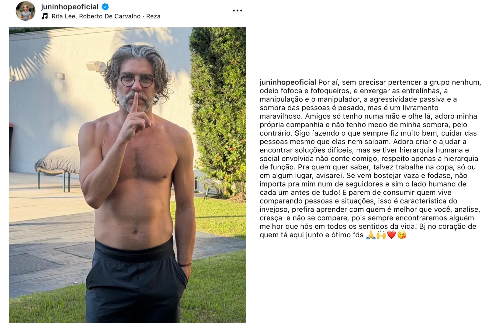 Ídolo do Vasco se pronunciou através das suas redes sociais.