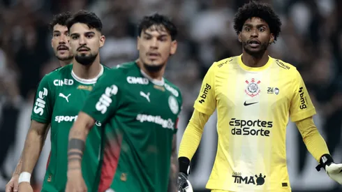 Hugo Souza goleiro do Corinthians durante partida contra o Palmeiras no estadio Arena Corinthians pelo campeonato Brasileiro A 2026. Foto: Marcello Zambrana/AGIF