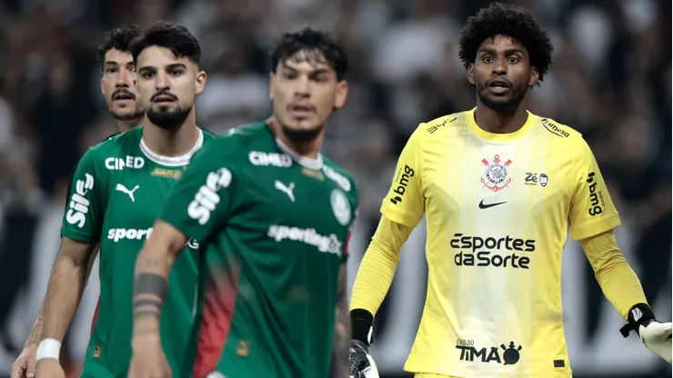 Hugo Souza goleiro do Corinthians durante partida contra o Palmeiras no estadio Arena Corinthians pelo campeonato Brasileiro A 2026. Foto: Marcello Zambrana/AGIF