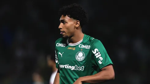 Luighi jogador do Palmeiras durante partida contra o Sao Paulo no estadio Arena Barueri pelo campeonato Paulista 2026. Foto: Ettore Chiereguini/AGIF
