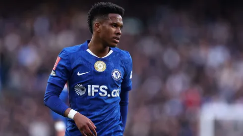 Estêvão em campo pelo Chelsea. Foto: Alex Pantling/Getty Images