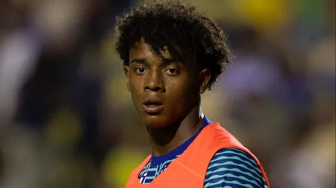 Bruninho durante partida amistosa da Seleção Brasileira sub-20.