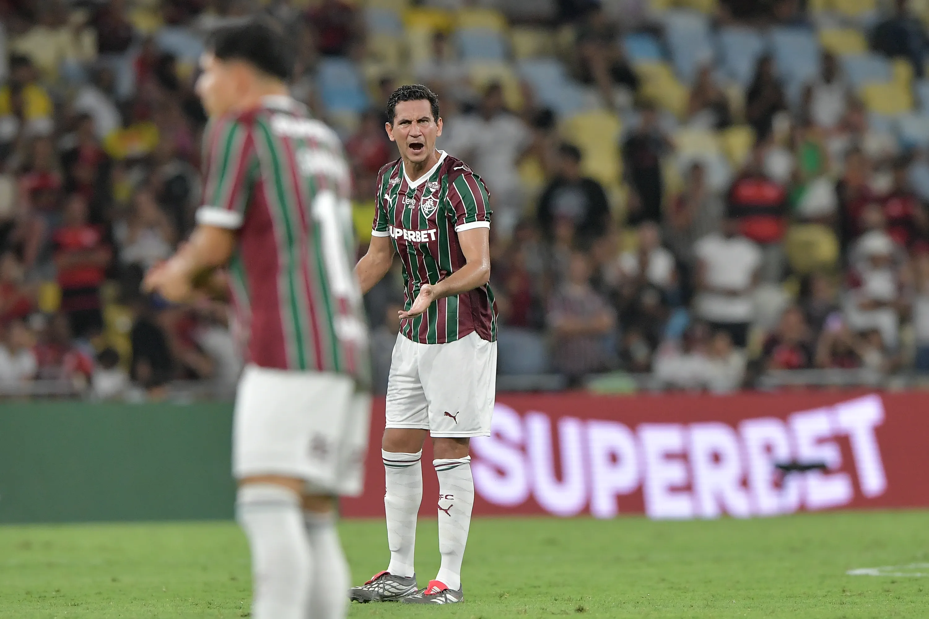 Ganso jogador do Fluminense durante partida contra o Flamengo no estadio Maracana pelo campeonato Brasileiro A 2026. Foto: Thiago Ribeiro/AGIF