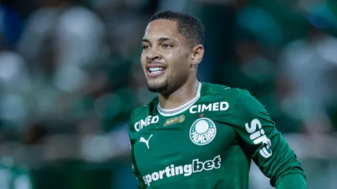 Vitor Roque jogador do Palmeiras durante partida contra o Fluminense no estadio Arena Barueri pelo campeonato Brasileiro A 2026. Foto: Marcello Zambrana/AGIF