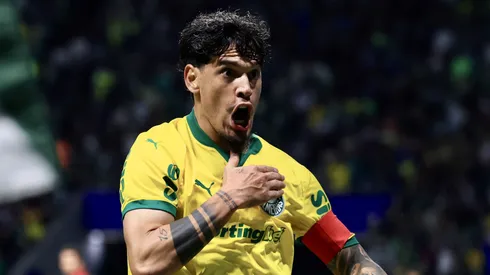 Gustavo Gomez jogador do Palmeiras comemora seu gol durante partida contra o Sport no estadio Arena Allianz Parque pelo campeonato Brasileiro A 2025. Foto: Marcello Zambrana/AGIF