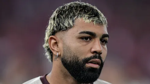 Gabigol jogador do Flamengo durante aquecimento antes da partida contra o Bahia no estadio Maracana pelo campeonato Copa Do Brasil 2024.