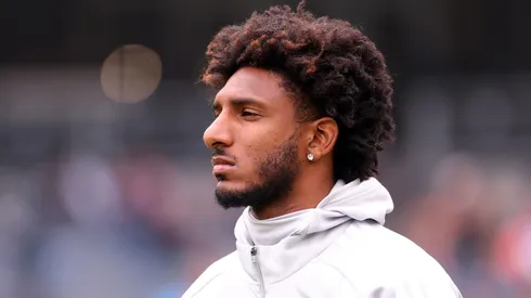 Talles Magno #11 of New York City FC looks on prior to the MLS match between New York City FC and Inter Miami CF at Yankee Stadium on March 22, 2026 in New York, New York. (Photo by Jordan Bank/Getty Images)