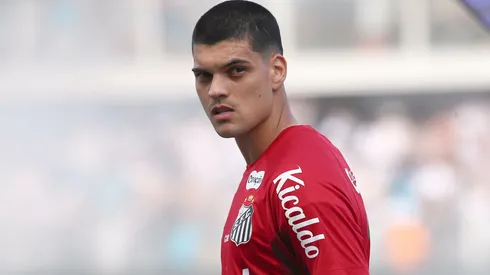 Brazão, goleiro do Santos. Foto: Thiago Ribeiro/AGIF
