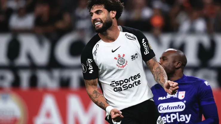 Yuri Alberto em Corinthians x Santa Fé pela Libertadores 2026. Foto: Ettore Chiereguini/AGIF