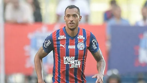 David Duarte jogador do Bahia durante partida contra o Bragantino no estadio Arena Fonte Nova pelo campeonato Brasileiro A 2025. Foto: Jhony Pinho/AGIF