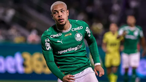 Vitor Roque jogador do Palmeiras durante partida contra o Mirassol no estadio Arena Barueri pelo campeonato Paulista 2026.