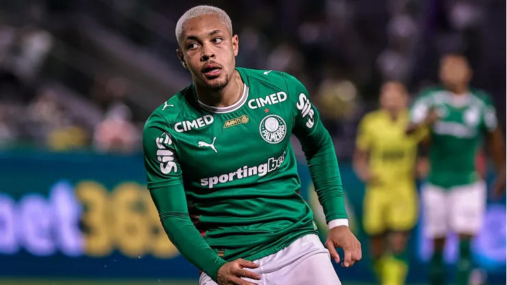 Vitor Roque jogador do Palmeiras durante partida contra o Mirassol no estadio Arena Barueri pelo campeonato Paulista 2026.