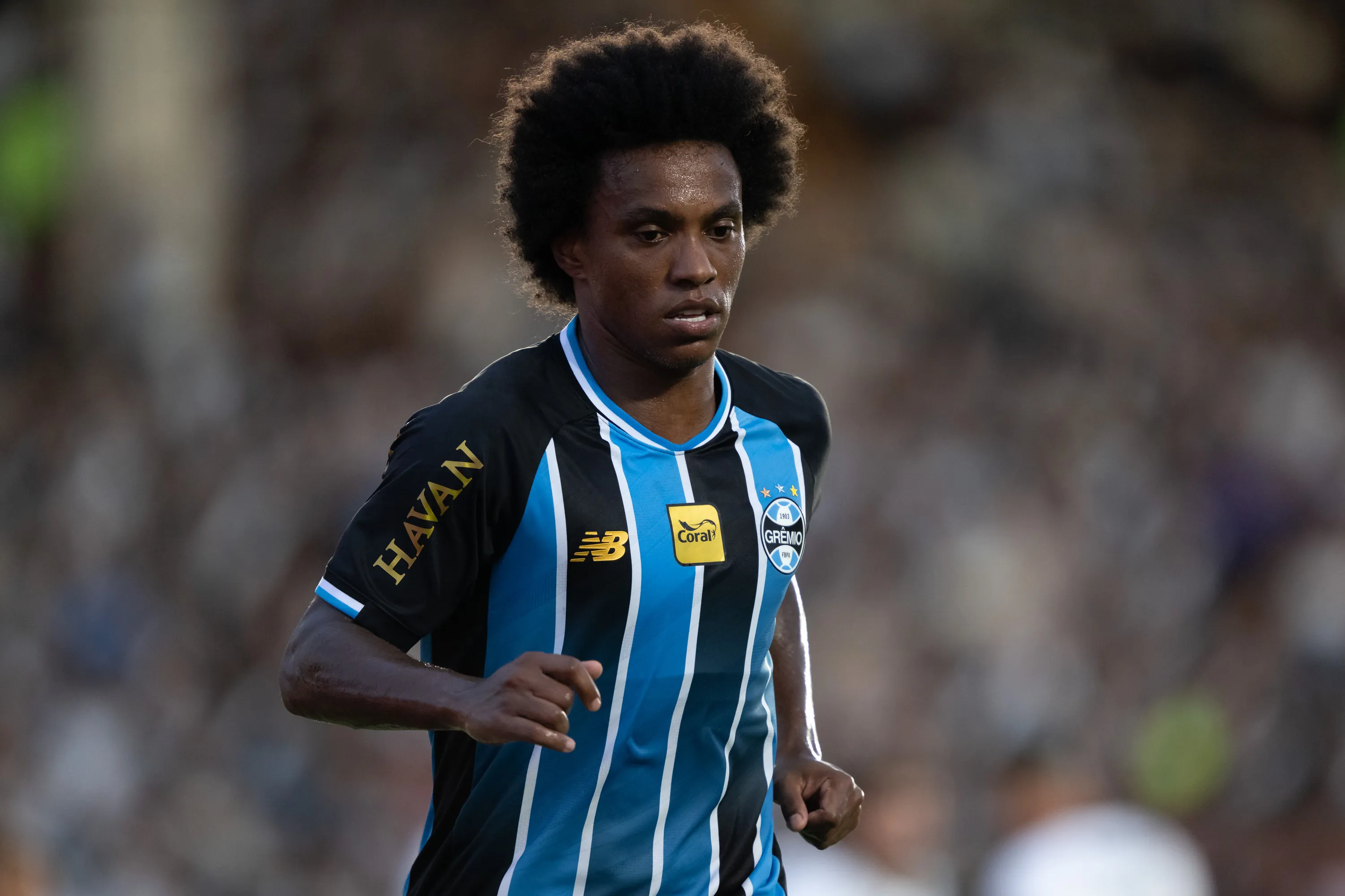 RJ – RIO DE JANEIRO – 22/03/2026 – BRASILEIRO A 2026, VASCO X GREMIO – Willian jogador do Gremio durante partida contra o Vasco no estadio Sao Januario pelo campeonato Brasileiro A 2026. Foto: Jorge Rodrigues/AGIF