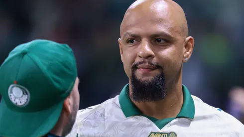 Felipe Melo ex jogador do Palmeiras antes da partida contra o Corinthians no estadio Arena Allianz Parque pelo campeonato Copa Do Brasil 2025. Foto: Marcello Zambrana/AGIF