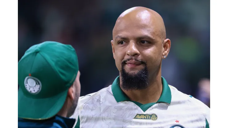 Felipe Melo ex jogador do Palmeiras antes da partida contra o Corinthians no estadio Arena Allianz Parque pelo campeonato Copa Do Brasil 2025. Foto: Marcello Zambrana/AGIF