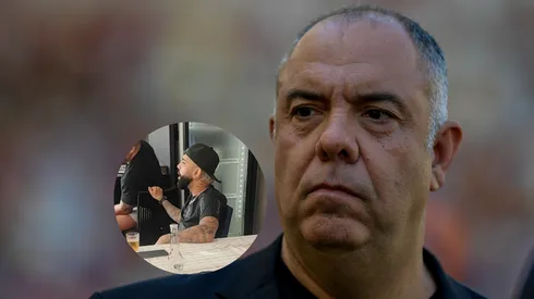 Marcos Braz dirigente do Flamengo antes da partida contra o Madureira no estádio Maracanã pelo campeonato Carioca 2024. Foto: Thiago Ribeiro/AGIF