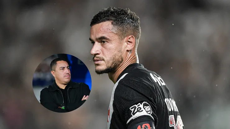 Coutinho jogador do Vasco durante partida contra o Chapecoense/Efraín Juárez, treinador do Pumas UNAM, observa durante a partida da 12ª rodada entre Pumas UNAM e América (Imagem: Thiago Ribeiro/AGIF/Hector Vivas/Getty Images)