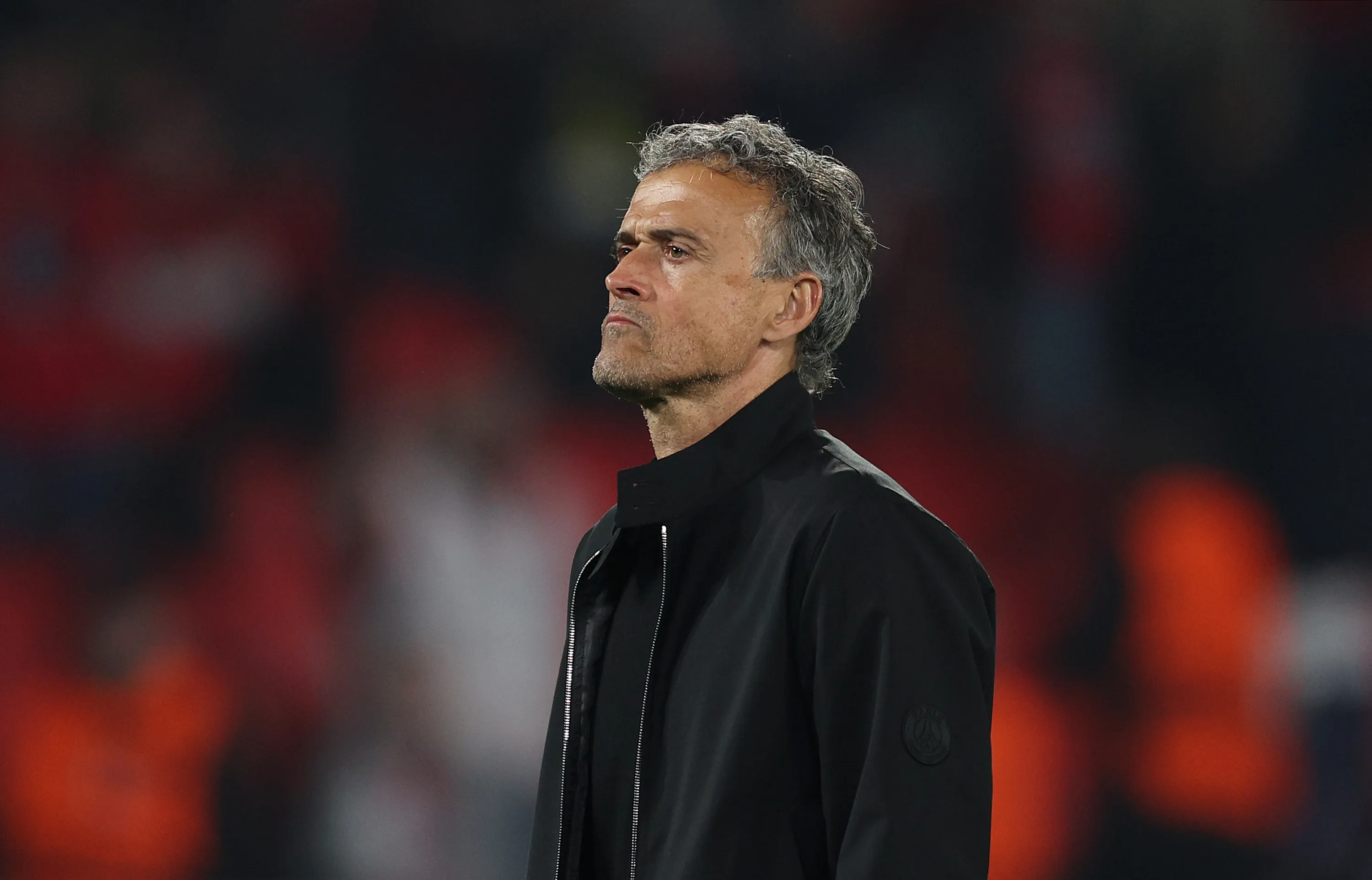 Luis Enrique durante partida contra o Borussia na Champions League 2023/24. (Photo by Richard Heathcote/Getty Images)