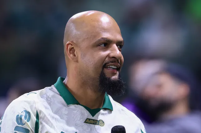 Felipe Melo antes da partida entre Palmeiras e Corinthians na Copa do Brasil de 2025. Foto: Marcello Zambrana/AGIF