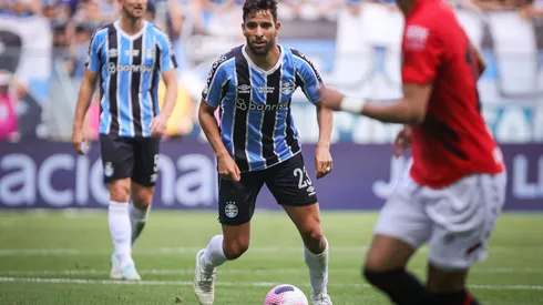 Pepê, ainda quando atuava pelo Grêmio, em 2024 Foto: Maxi Franzoi/AGIF