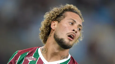 Guga jogador do Fluminense durante partida contra o Independiente no estadio Maracana pelo campeonato Copa Libertadores 2026. Foto: Thiago Ribeiro/AGIF