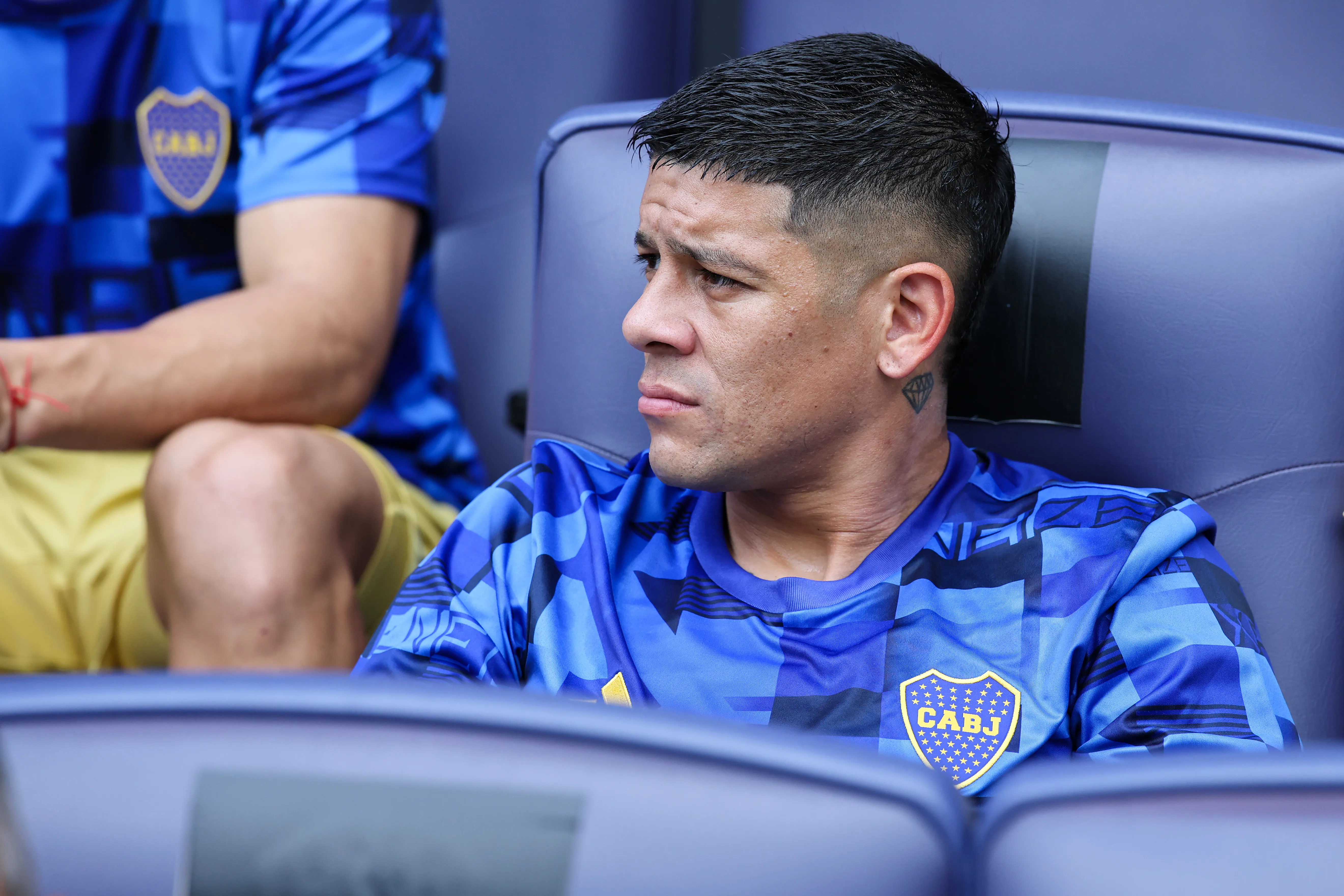 NASHVILLE, TENNESSEE – JUNE 24: Marcos Rojo #6 of CA Boca Juniors looks on during the FIFA Club World Cup 2025 group C match between Auckland City FC and CA Boca Juniors at GEODIS Park on June 24, 2025 in Nashville, Tennessee. (Photo by Alex Grimm/Getty Images)