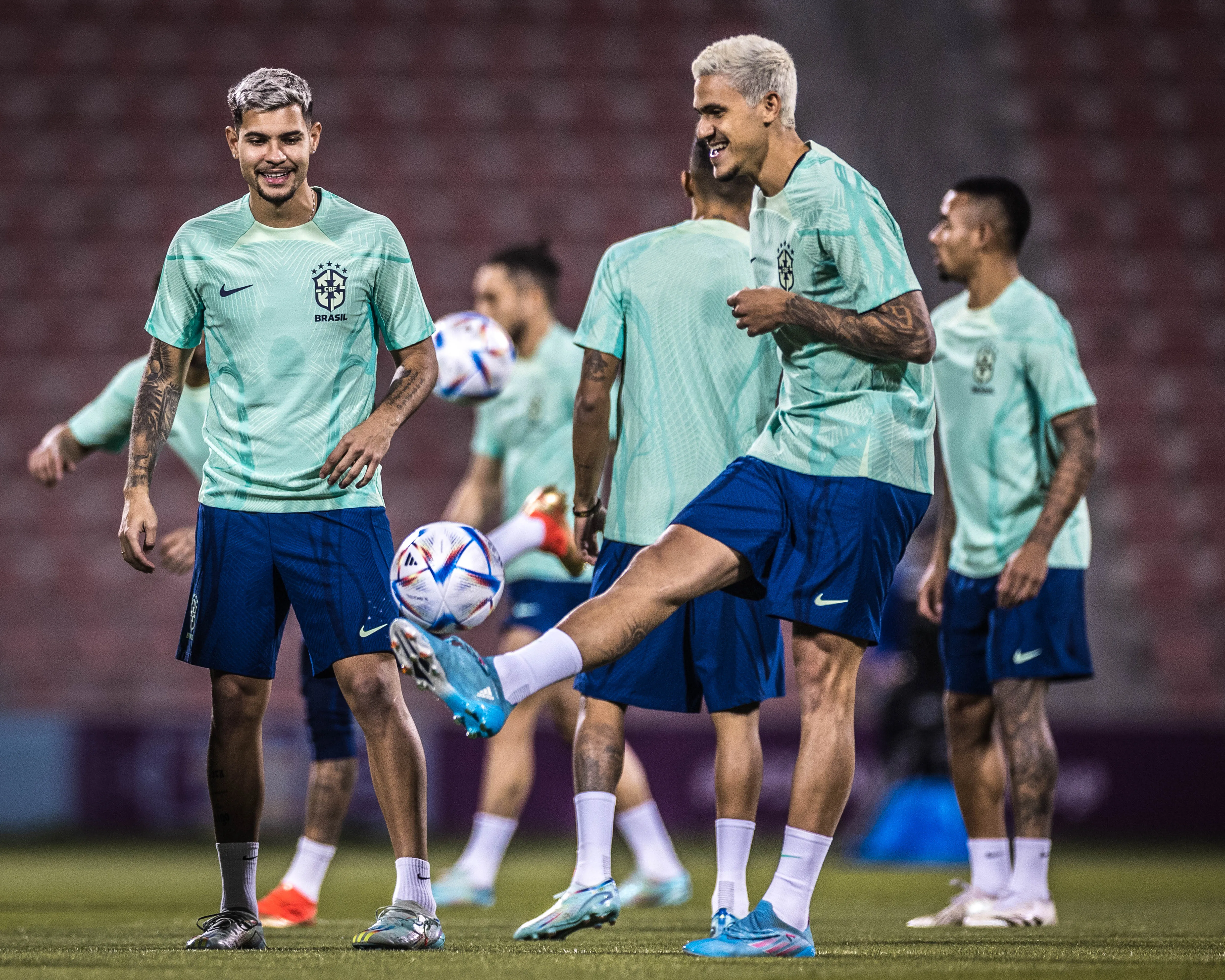 Catar – Doha – 23/11/2022 – COPA DO MUNDO 2022, TREINO SELECAO BRASILEIRA – Pedro jogador do Selecao Brasileira durante treino no Centro de Treinamento Grand Hamad. Foto: Pedro Martins/AGIF