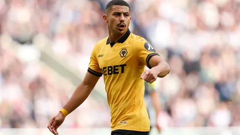 NEWCASTLE UPON TYNE, ENGLAND – SEPTEMBER 13: Andre of Wolverhampton Wanderers reacts during the Premier League match between Newcastle United and Wolverhampton Wanderers at St James' Park on September 13, 2025 in Newcastle upon Tyne, England. (Photo by Matt McNulty/Getty Images)